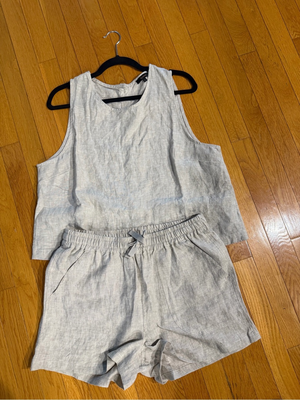 Quince Light flax Linen Tank & Shorts Set - Women's Two-Piece